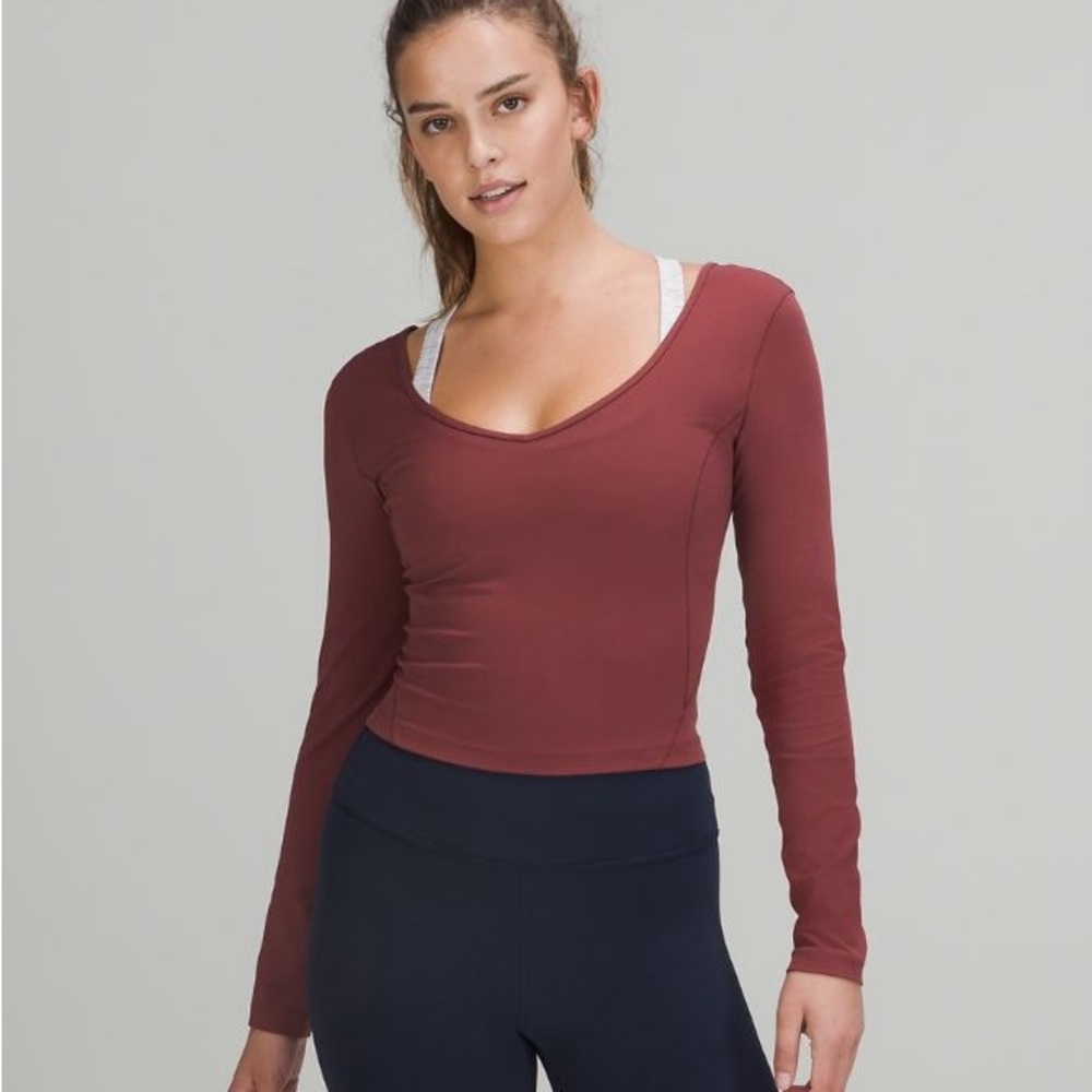 lululemon Align Long Sleeve Shirt in Smoky Red